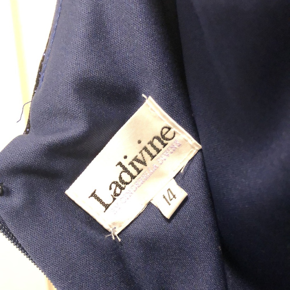 Brand new long navy blue sparkly dress. - Picture 7 of 9